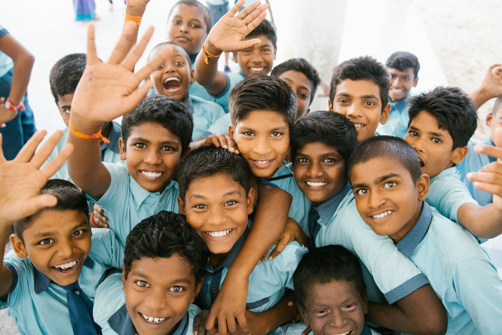 Group of children posing for a photo