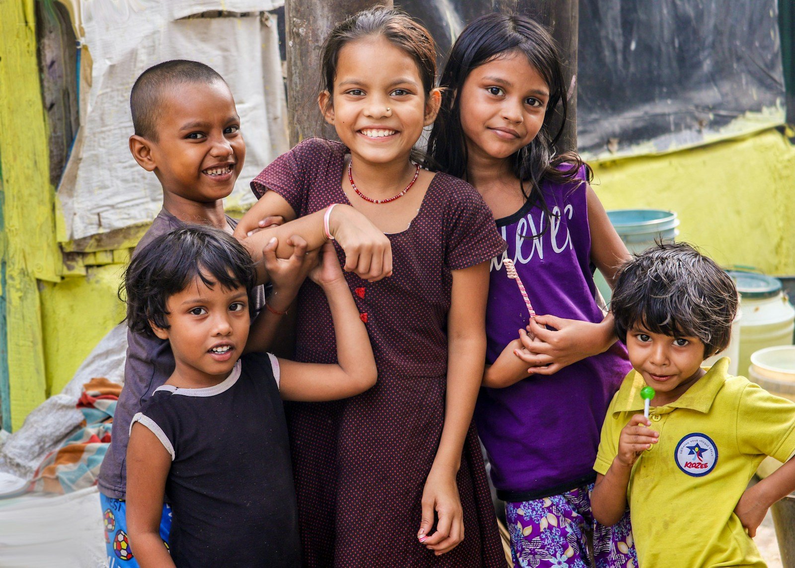 Five smiling children